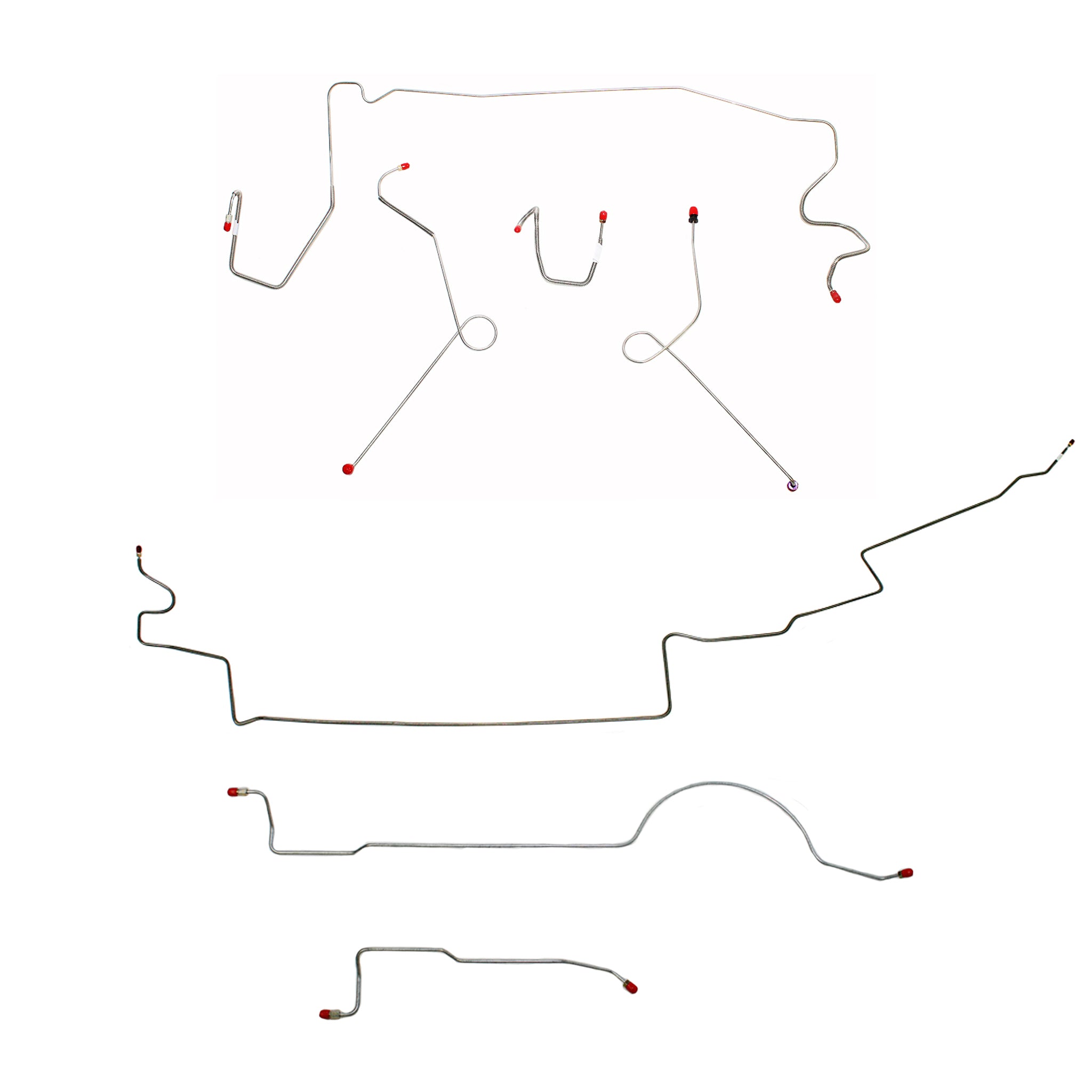 1973 MOPAR A-body w/ Power Brakes, 111'' Wheel Base; Complete Brake Line Kit; Stainless - SSTubes