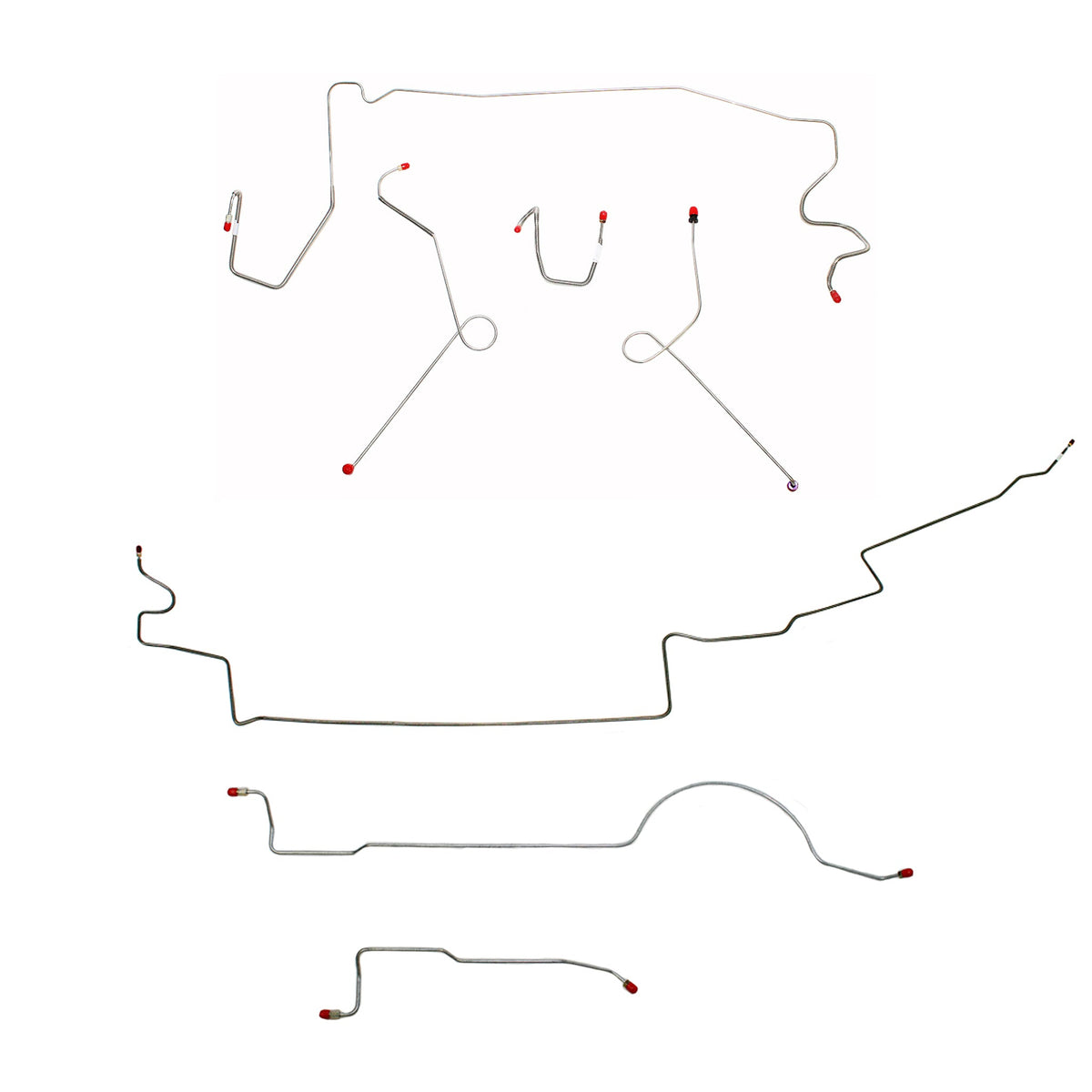 1973 MOPAR A-body w/ Power Brakes, 111'' Wheel Base; Complete Brake Line Kit; Stainless - SSTubes