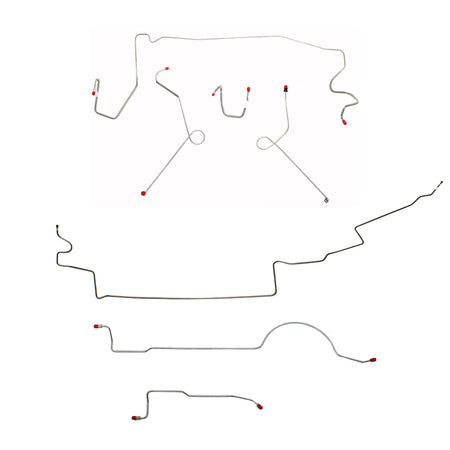 1973 MOPAR A-body w/ Power Brakes, 111'' Wheel Base; Complete Brake Line Kit; Stainless - SSTubes