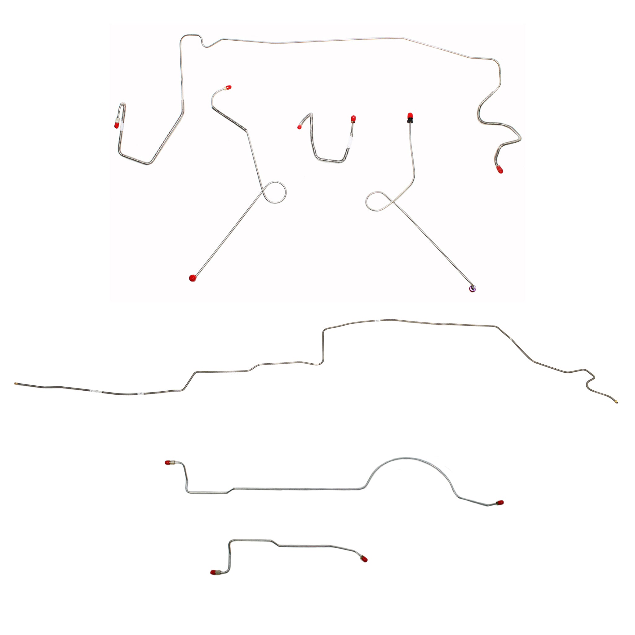 1974 MOPAR A-body w/ Power Brakes, 108'' Wheel Base; Complete Brake Line Kit; Stainless - SSTubes