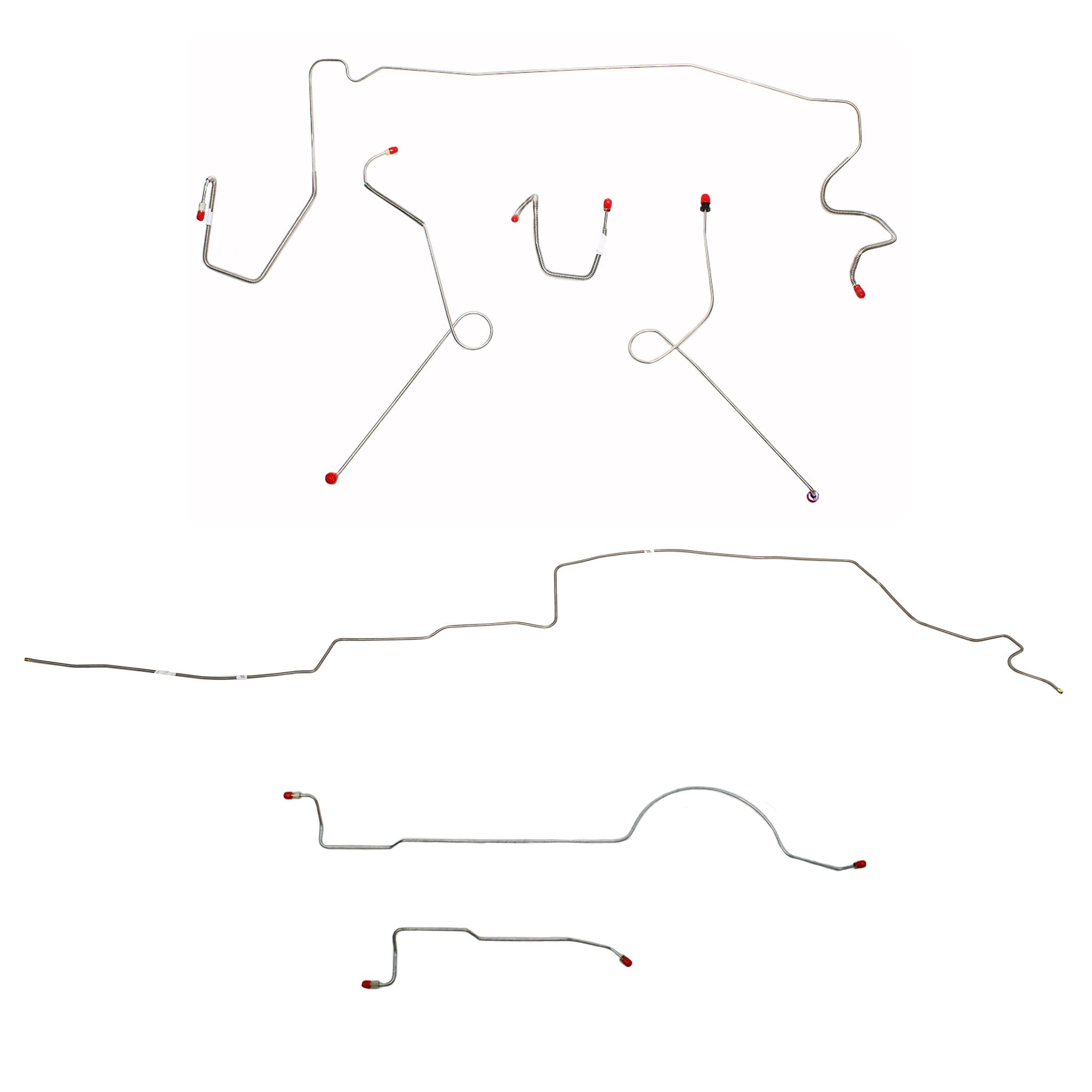 1974 MOPAR A-body w/ Power Brakes, 108'' Wheel Base; Complete Brake Line Kit; Stainless - SSTubes