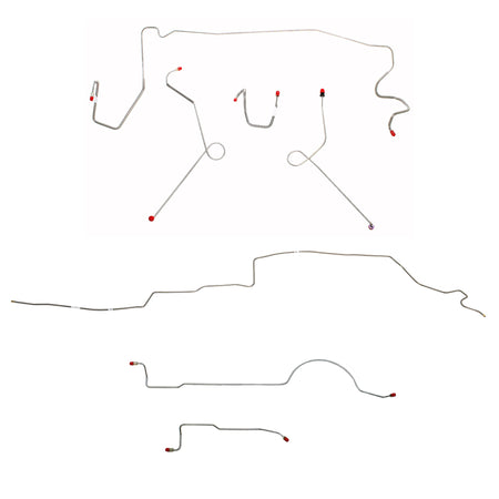 1974 MOPAR A-body w/ Power Brakes, 108'' Wheel Base; Complete Brake Line Kit; Stainless - SSTubes