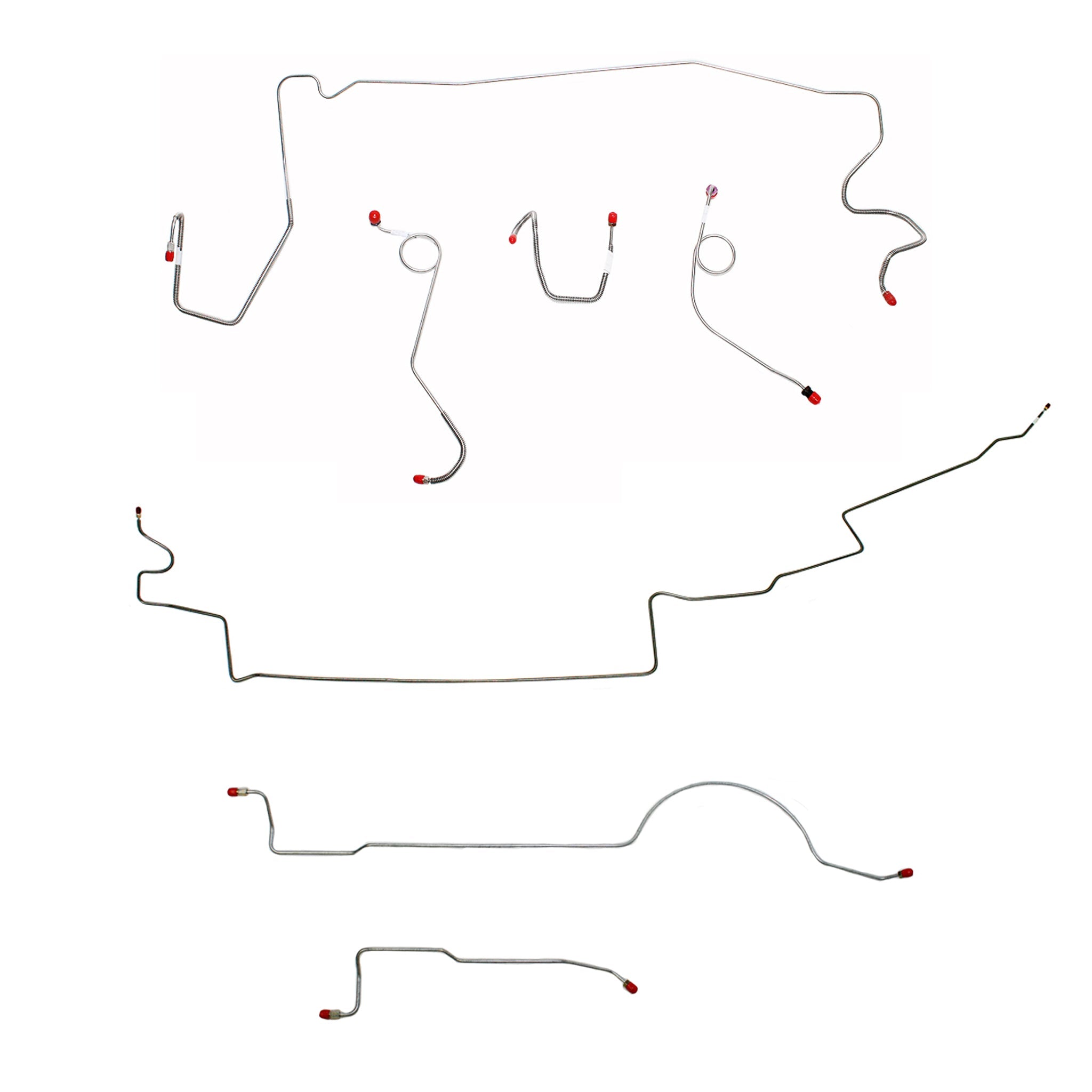 1974 MOPAR A-body w/ Standard Brakes, 111'' Wheel Base; Complete Brake Line Kit; Stainless - SSTubes