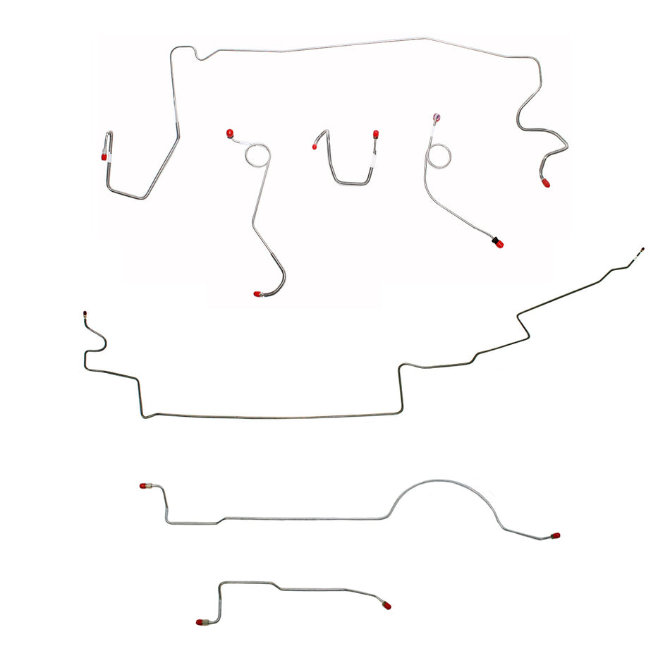 1974 MOPAR A-body w/ Standard Brakes, 111'' Wheel Base; Complete Brake Line Kit; Stainless - SSTubes