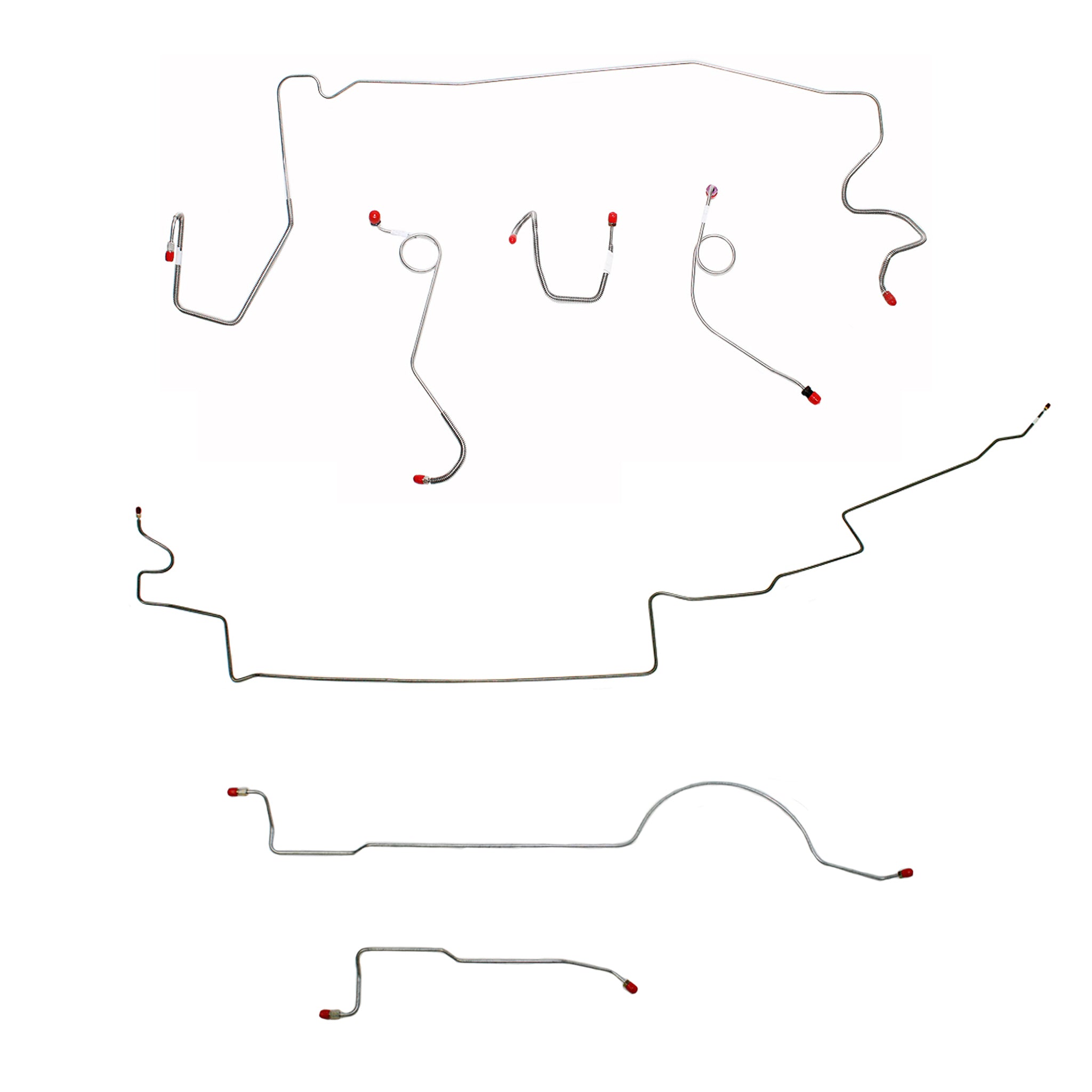 1974 MOPAR A-body w/ Standard Brakes, 111'' Wheel Base; Complete Brake Line Kit; Stainless - SSTubes