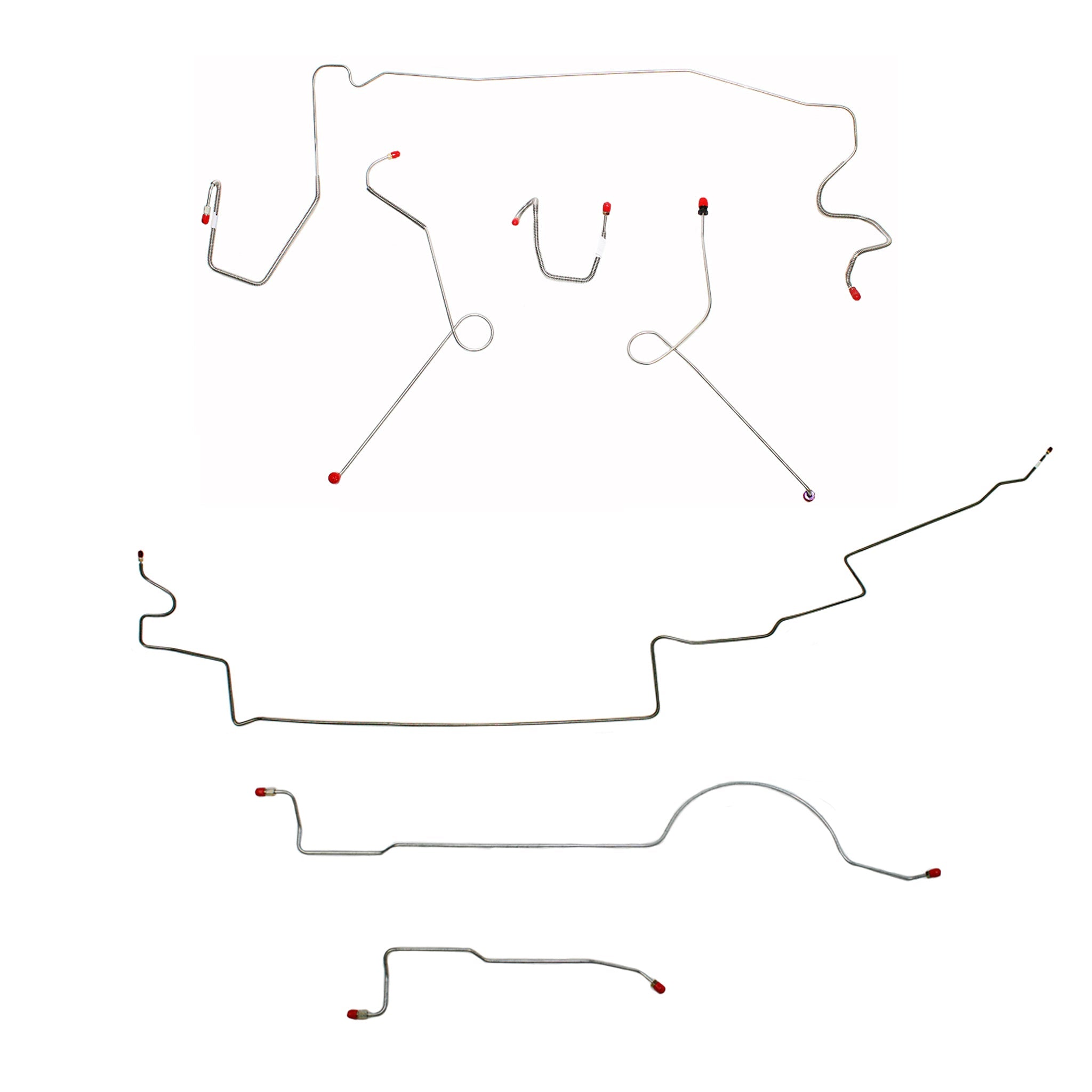 1974 MOPAR A-body w/ Power Brakes, 111'' Wheel Base; Complete Brake Line Kit; Stainless - SSTubes