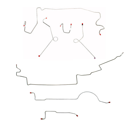 1974 MOPAR A-body w/ Power Brakes, 111'' Wheel Base; Complete Brake Line Kit; Stainless - SSTubes