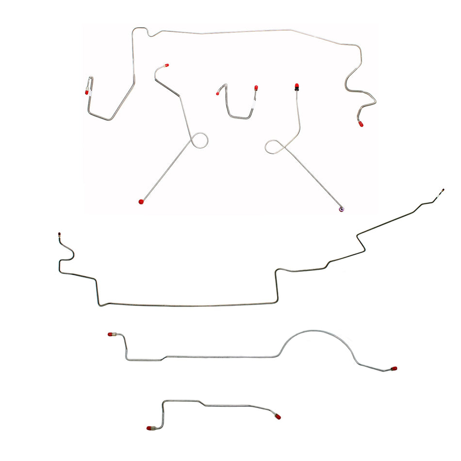 1974 MOPAR A-body w/ Power Brakes, 111'' Wheel Base; Complete Brake Line Kit; Stainless - SSTubes