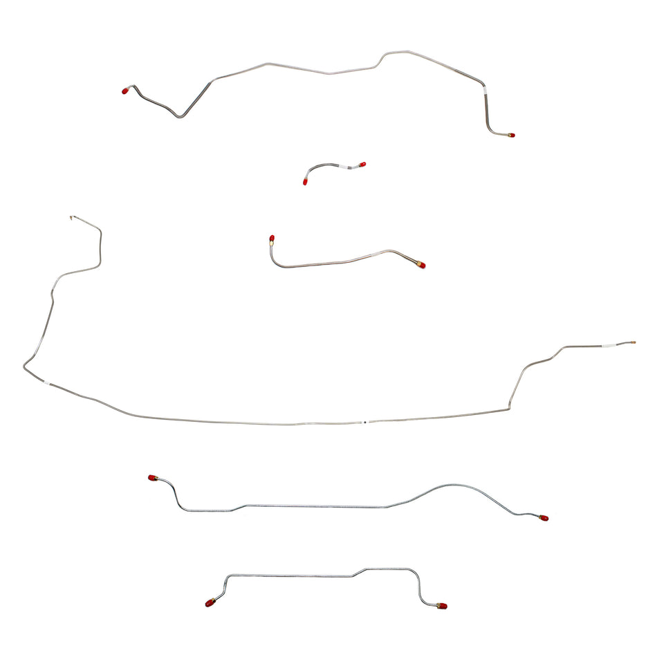 1962-63 MOPAR B-body w/ Standard Brakes, w/o 426 Max Wedge; Complete Brake Line Kit; Steel - SSTubes