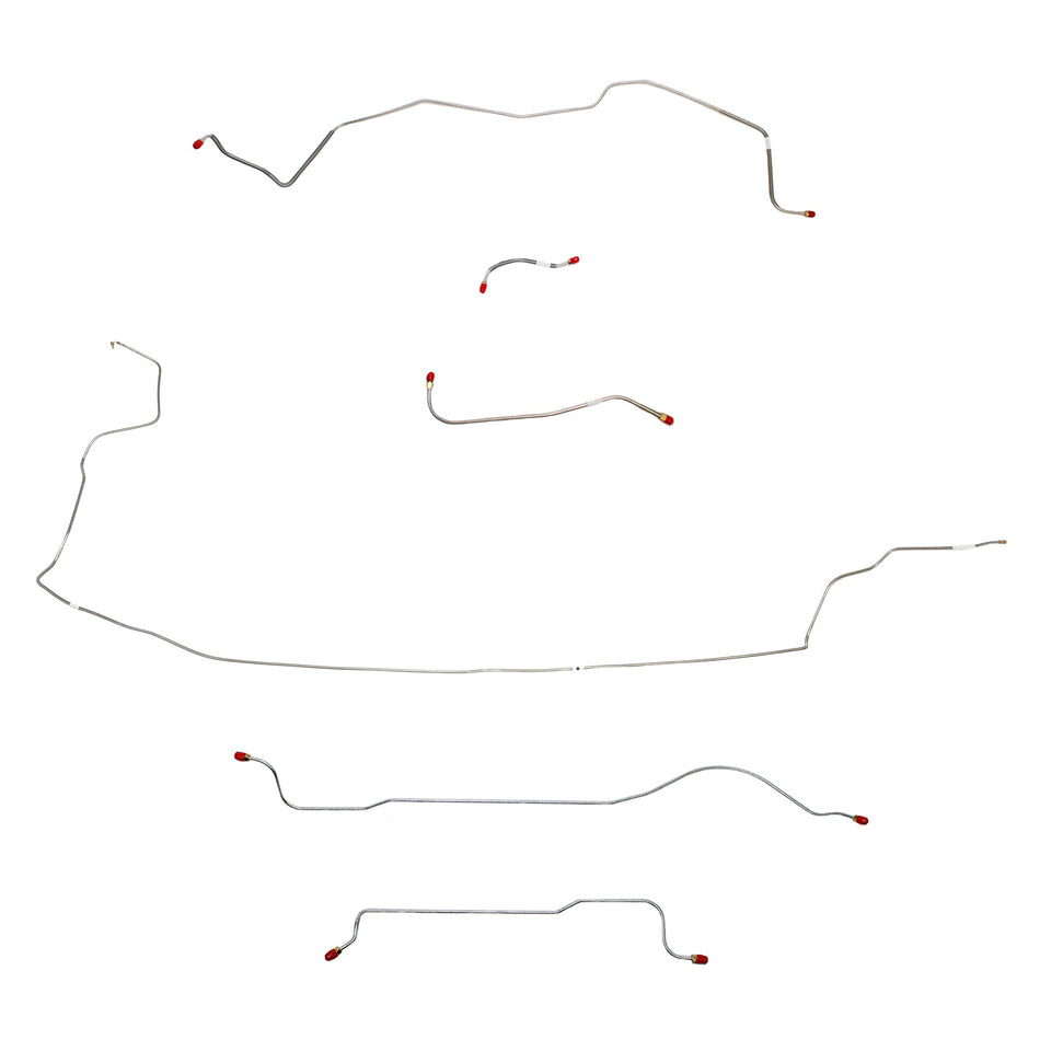 1962-63 MOPAR B-body w/ Standard Brakes, w/o 426 Max Wedge; Complete Brake Line Kit; Steel - SSTubes