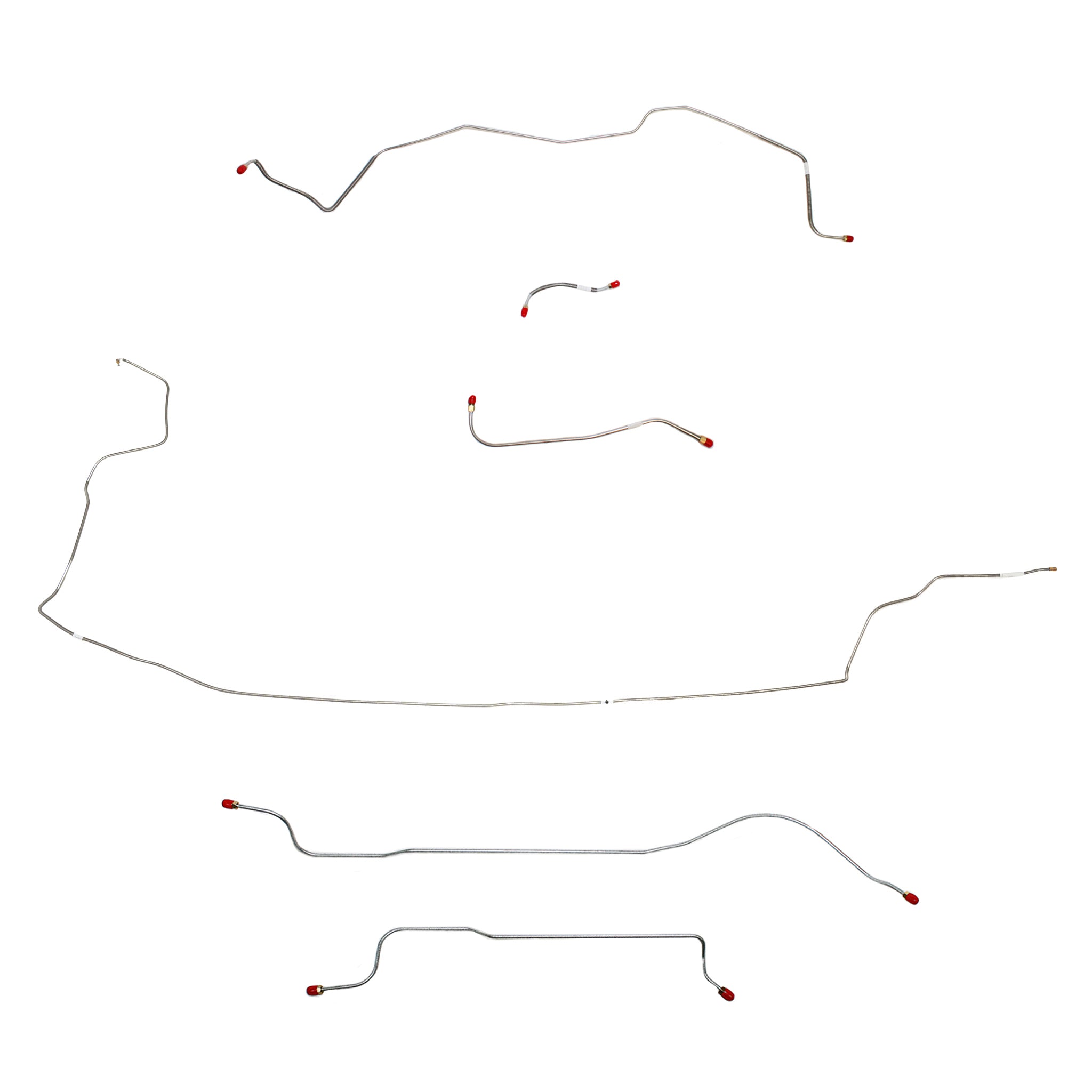 1964 MOPAR B-body w/ Standard Brakes, w/o 426 Max Wedge; Complete Brake Line Kit; Stainless - SSTubes