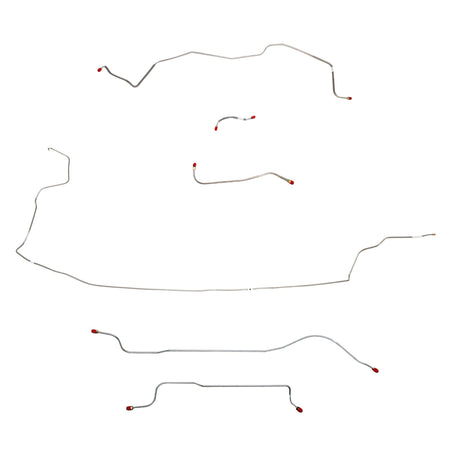 1964 MOPAR B-body w/ Standard Brakes, w/o 426 Max Wedge; Complete Brake Line Kit; Steel - SSTubes