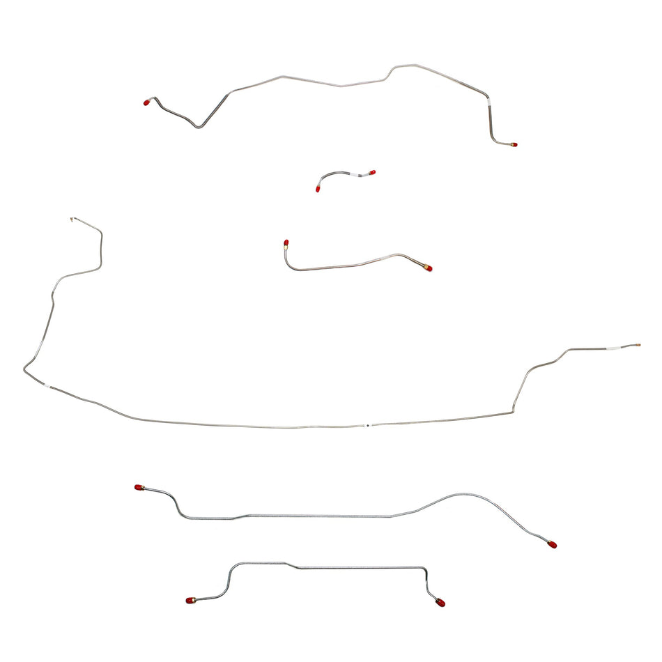 1964 MOPAR B-body w/ Standard Brakes, w/o 426 Max Wedge; Complete Brake Line Kit; Stainless - SSTubes