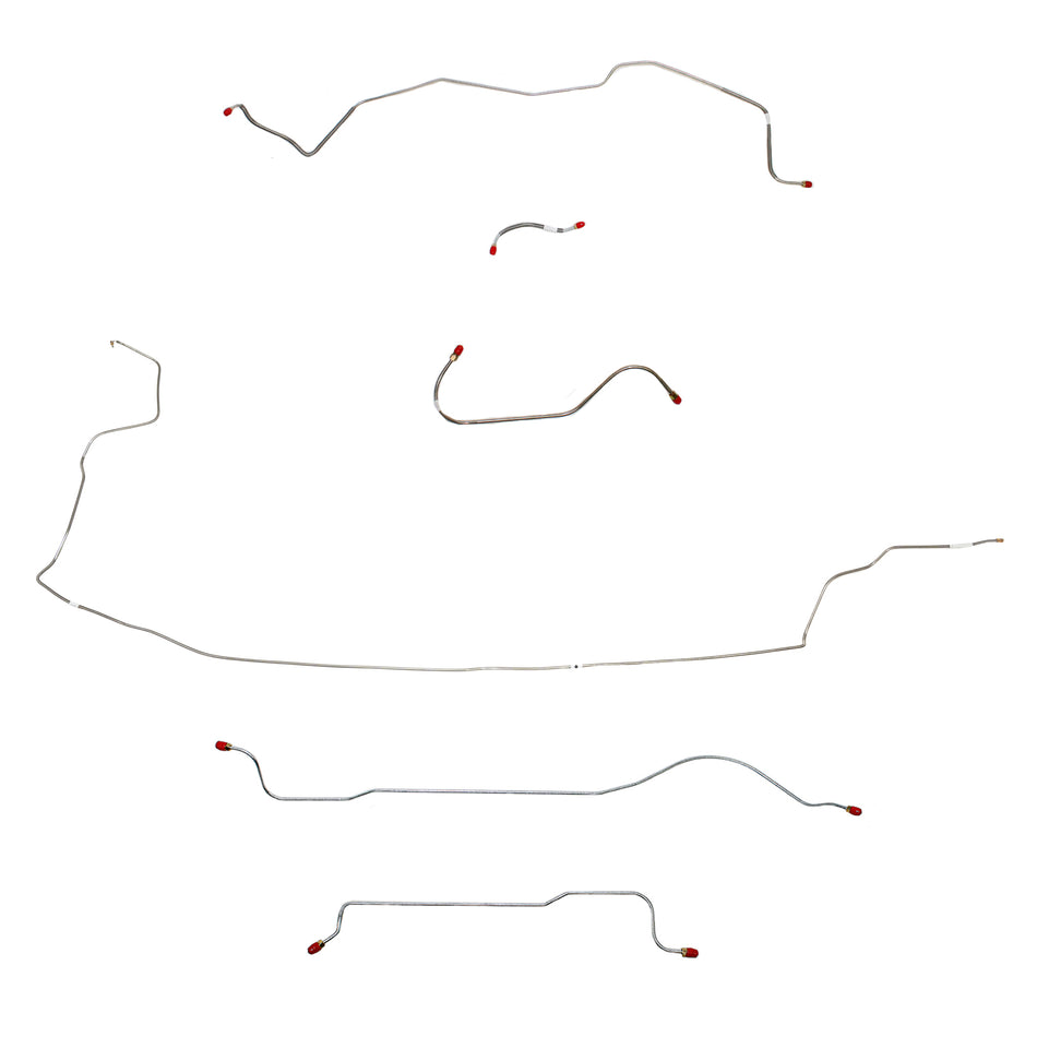 1962-63 MOPAR B-body w/ Power Brakes, w/o 426 Max Wedge; Complete Brake Line Kit; Stainless - SSTubes