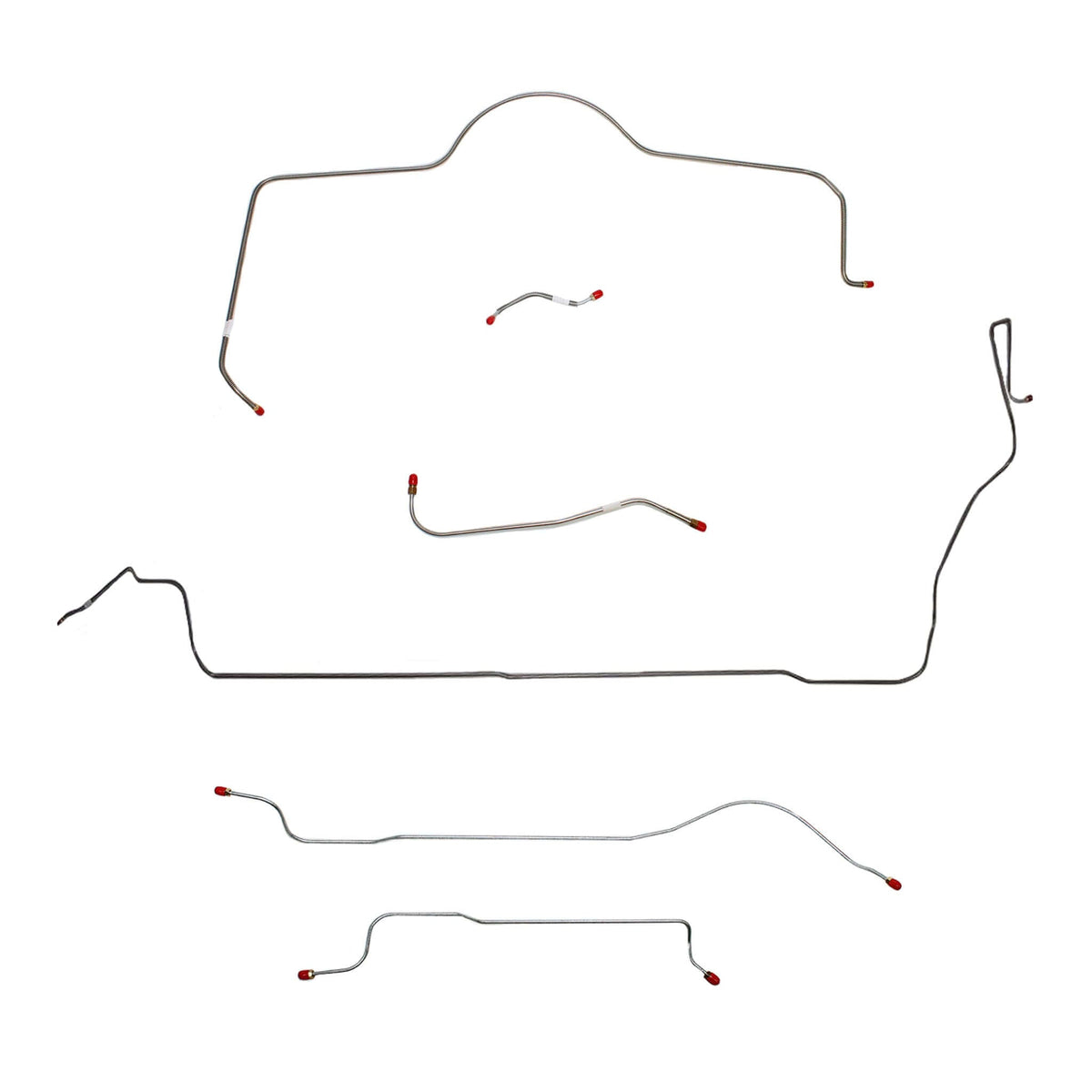 1965 MOPAR B-body w/ Standard Brakes; Complete Brake Line Kit; Steel - SSTubes