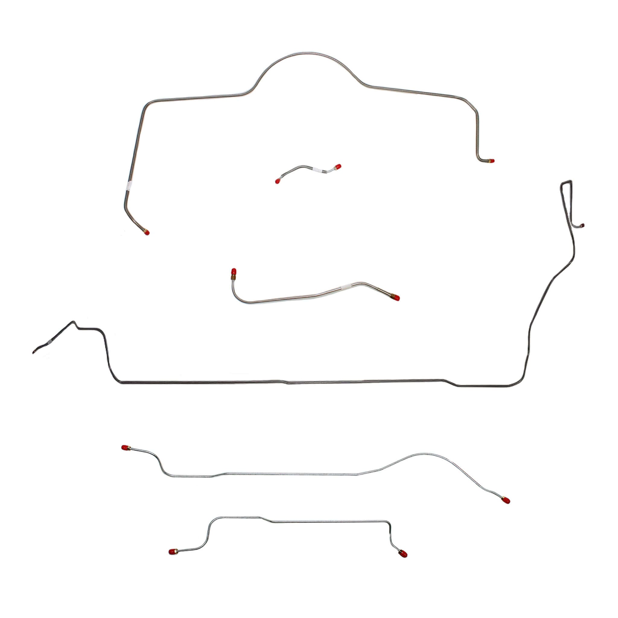 1965 MOPAR B-body w/ Standard Brakes; Complete Brake Line Kit; Steel - SSTubes