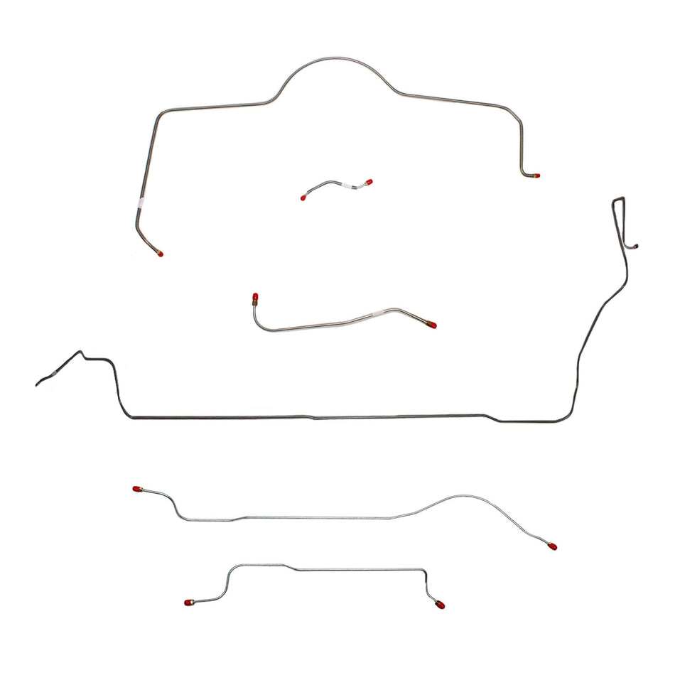 1965 MOPAR B-body w/ Standard Brakes; Complete Brake Line Kit; Steel - SSTubes