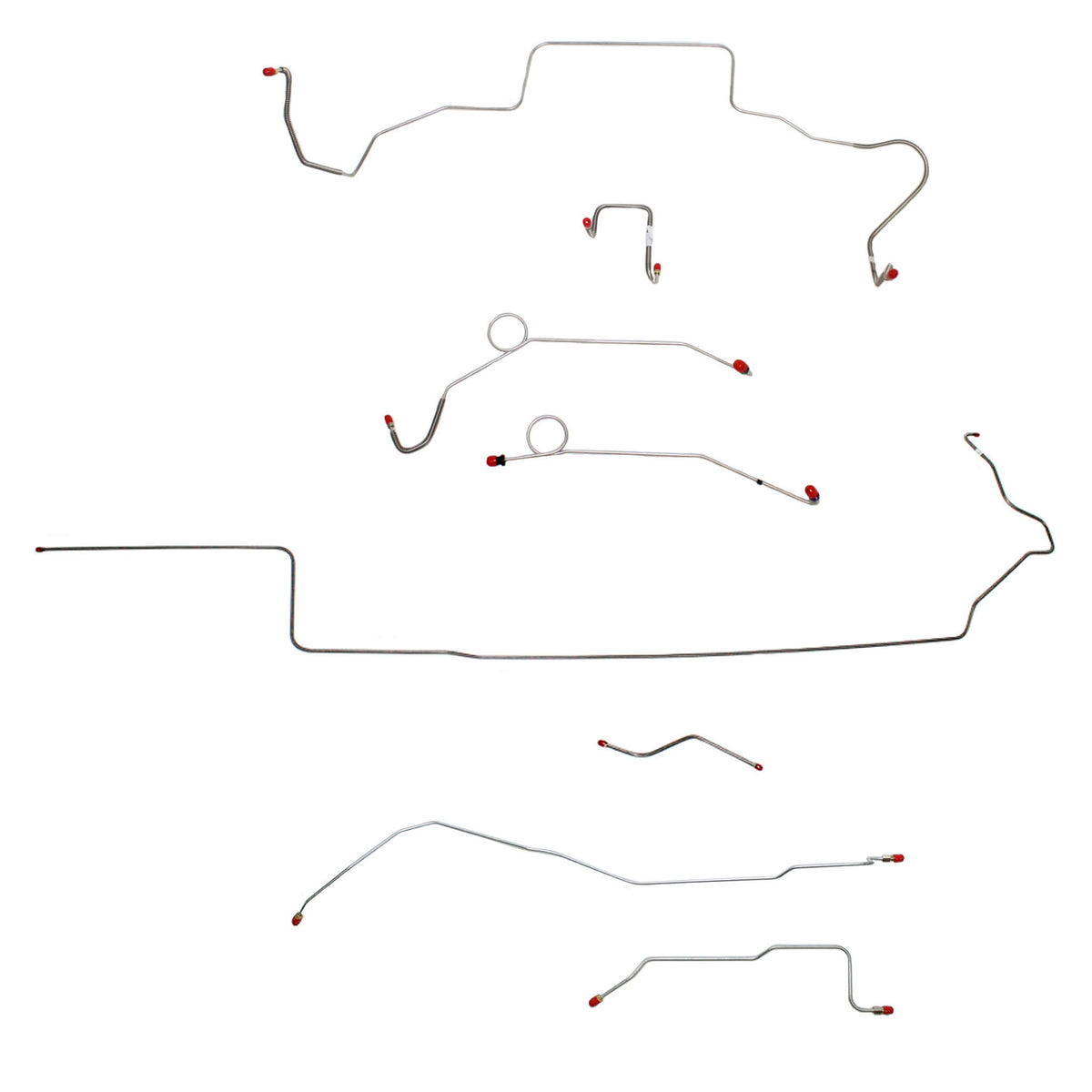 1967 MOPAR B-body complete brake line kit including steel lines for power disc and Dana axle installation.