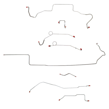 1967 MOPAR B-body complete brake line kit including steel lines for power disc and Dana axle installation.
