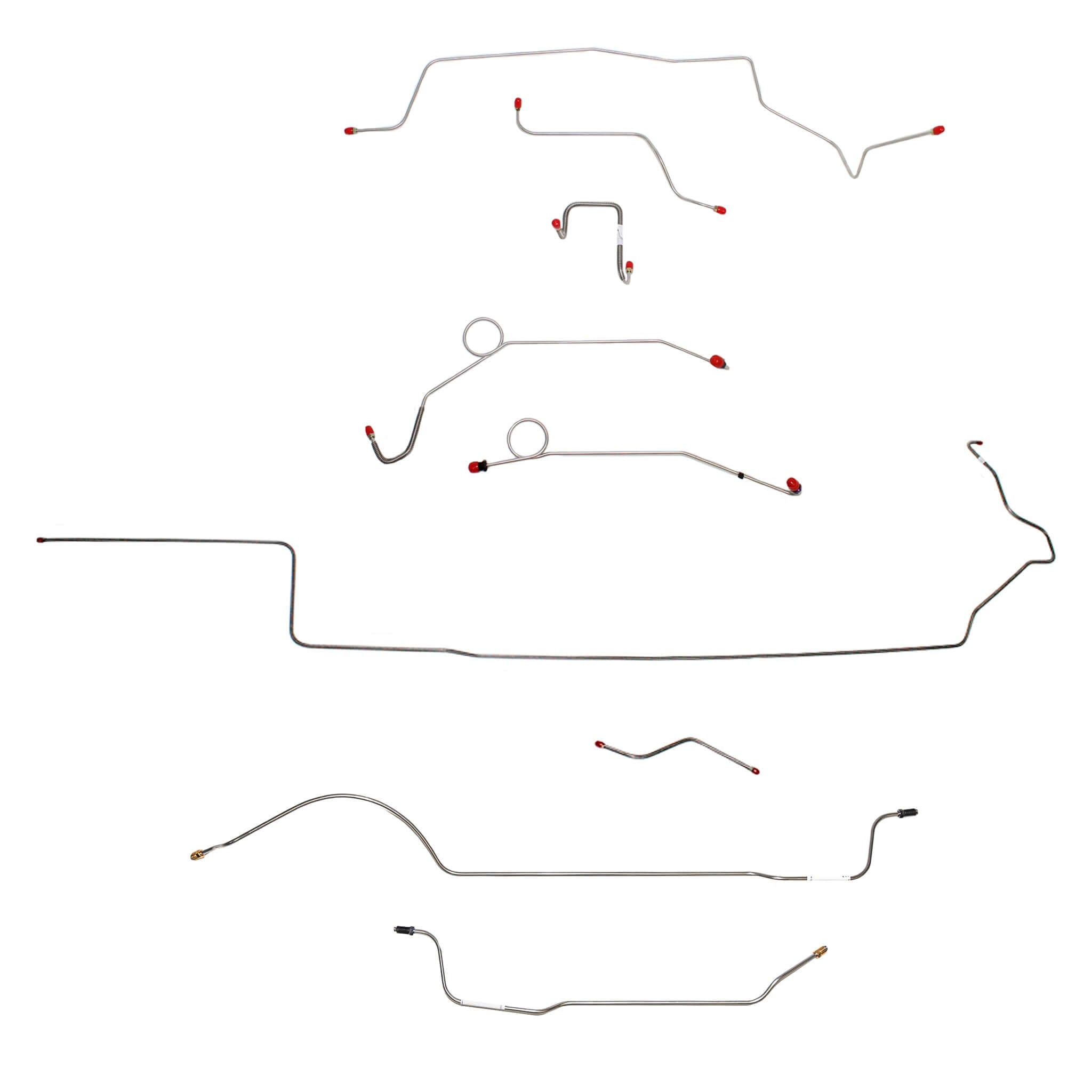 1967 MOPAR B-body complete brake line kit, steel lines designed for power disc brakes and 8-3/4'' axle.