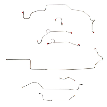 1967 MOPAR B-body w/ Power Disc, Right Front Over Frame Attaches to Fender, 8-3/4'' Axle; Complete Brake Line Kit; Steel - SSTubes
