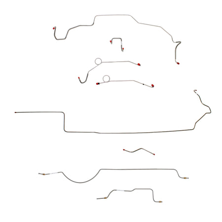1970 MOPAR B-body w/ Power Disc, Right Front Over Frame Attaches to Fender, Hemi, 8-3/4'' Axle; Complete Brake Line Kit; Steel - SSTubes