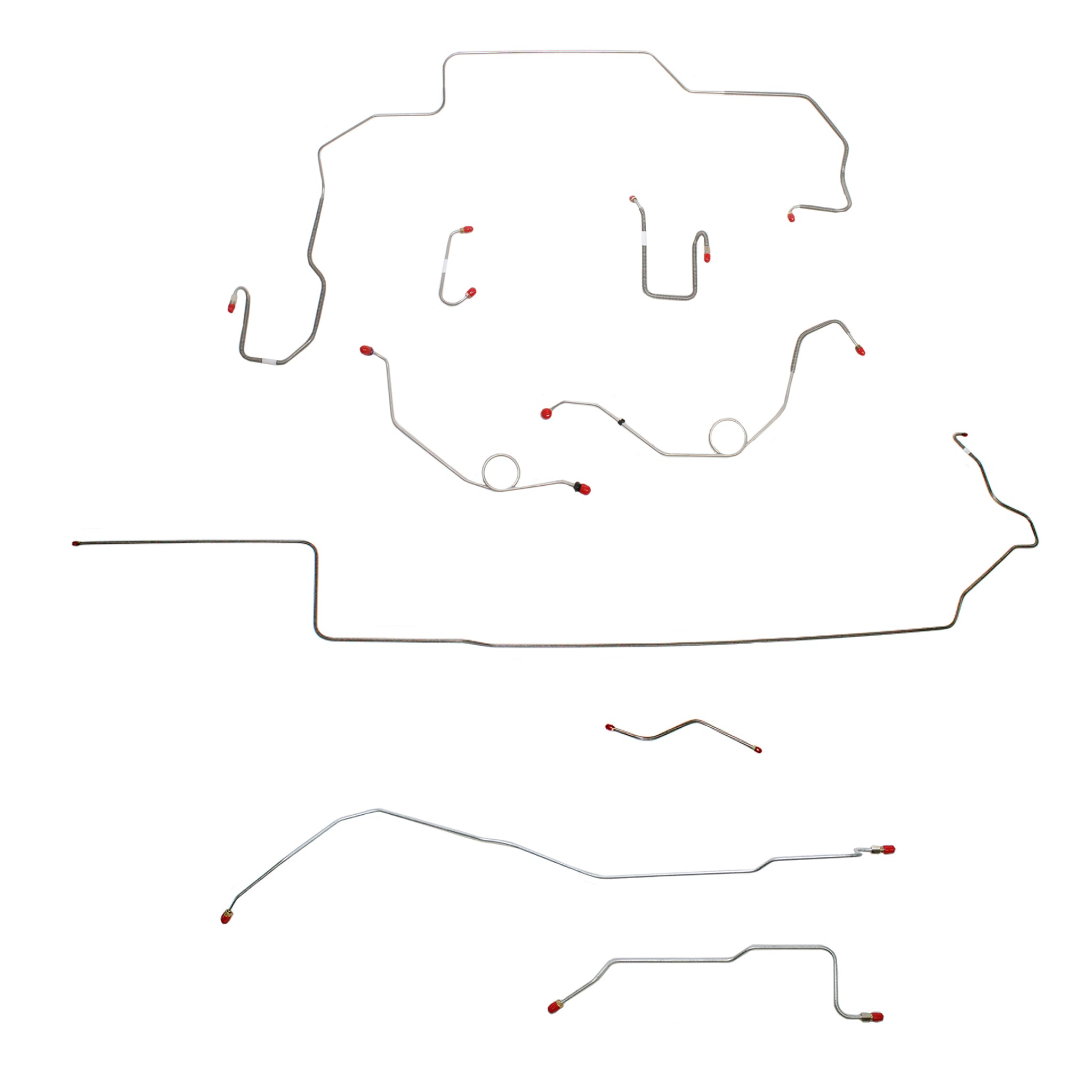 1968-70 MOPAR B-body w/ Power Disc, Dana Axle; Complete Brake Line Kit; Steel - SSTubes