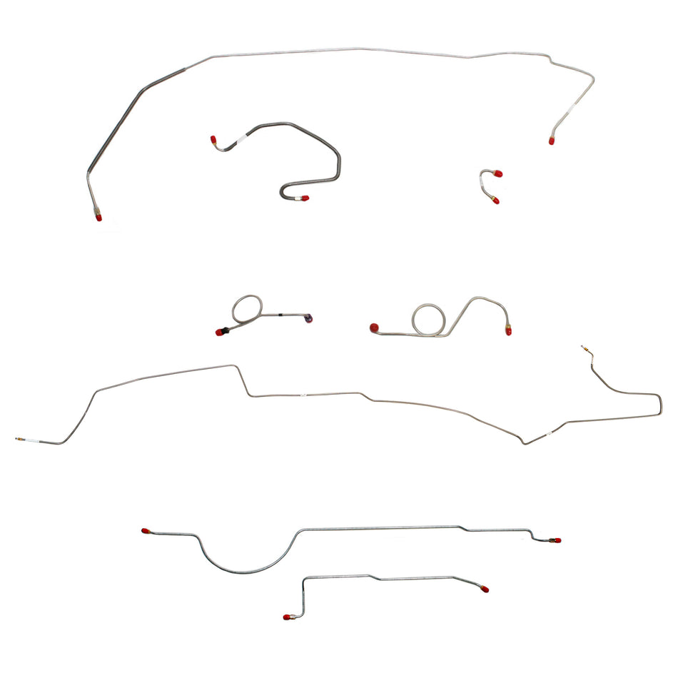 1971 MOPAR B-body w/ Standard Disc; Complete Brake Line Kit; Steel - SSTubes