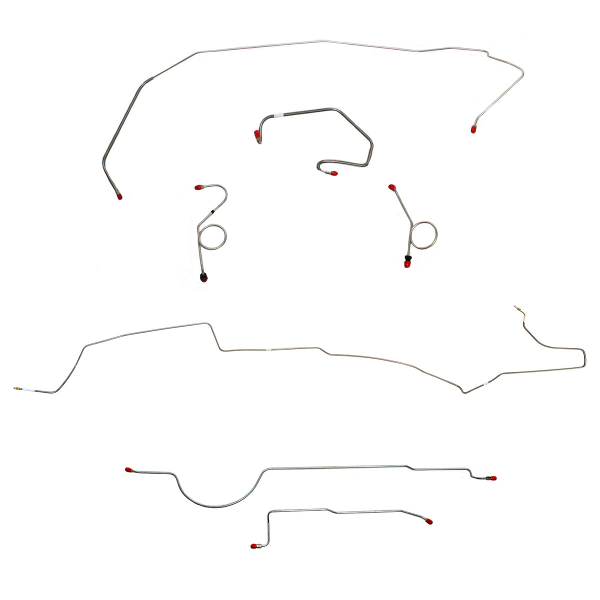 1972 MOPAR B-body w/ Standard Drum; Complete Brake Line Kit; Steel - SSTubes