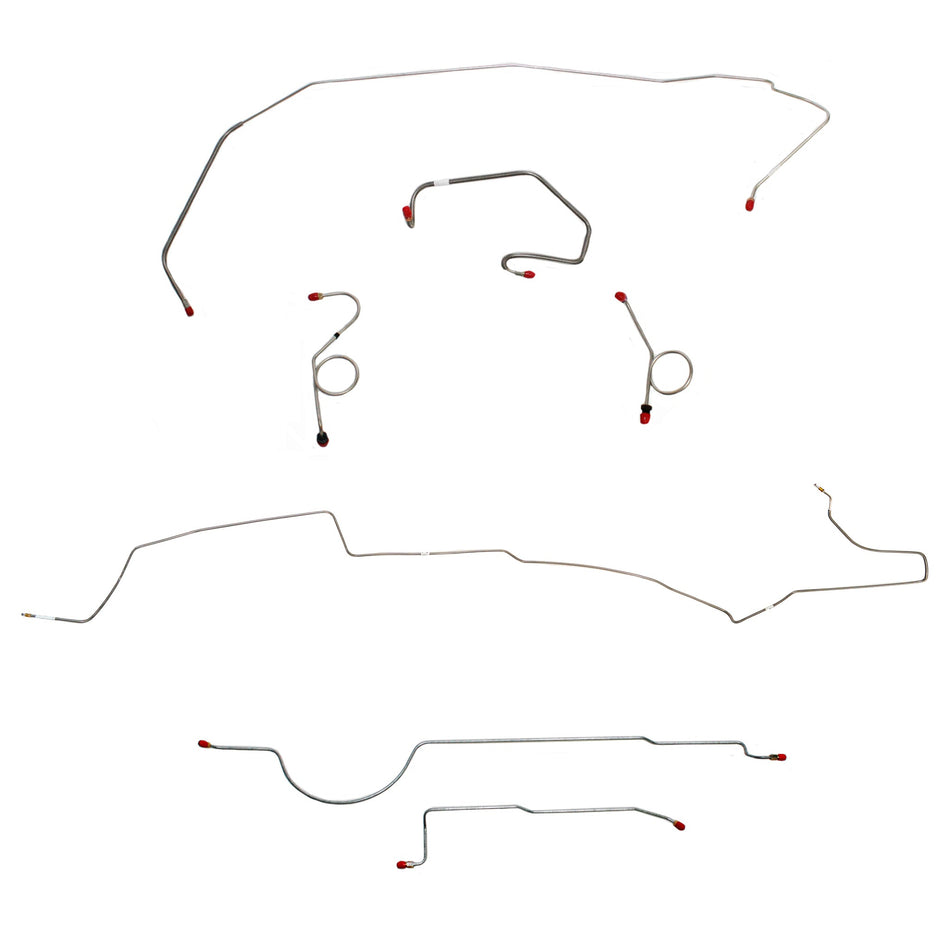 1972 MOPAR B-body w/ Standard Drum; Complete Brake Line Kit; Stainless - SSTubes