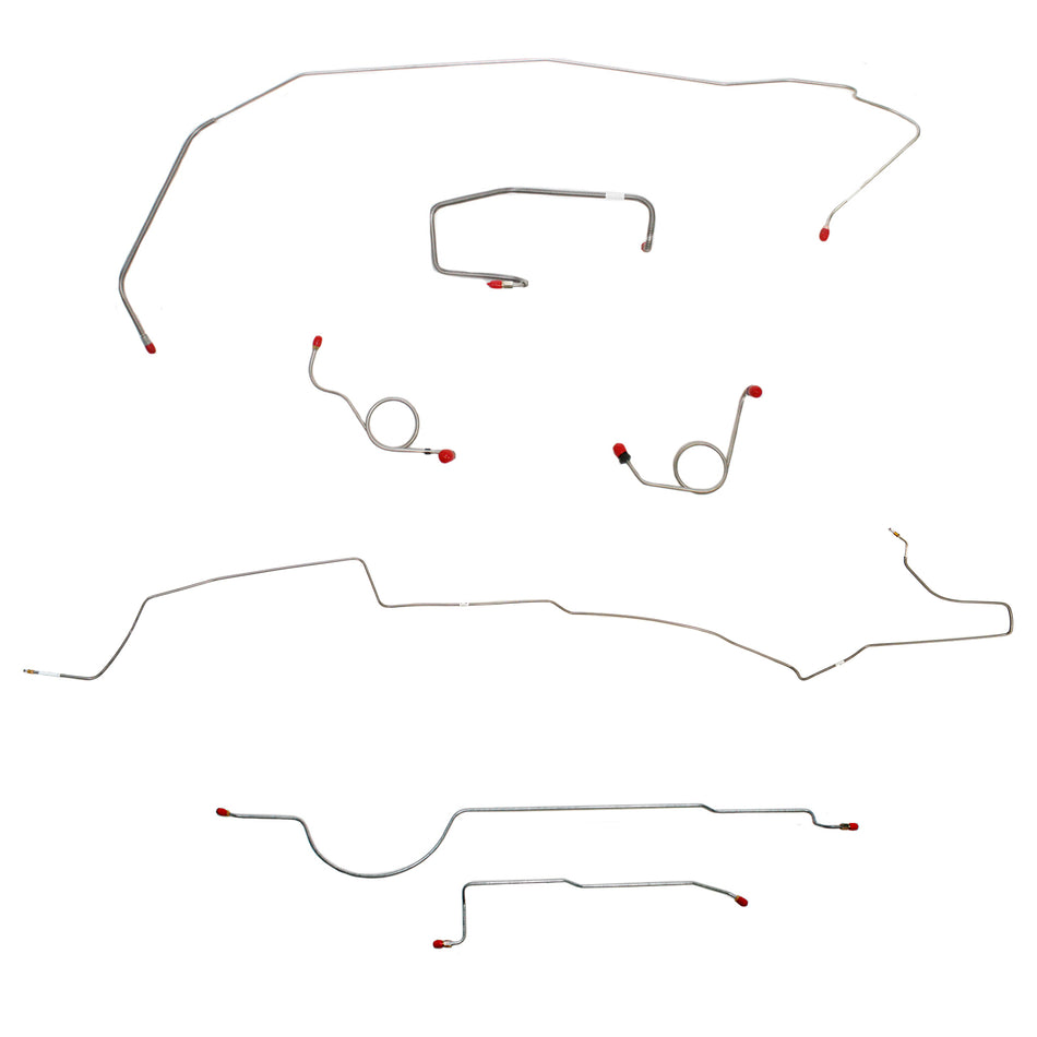 1972 MOPAR B-body w/ Power Drum; Complete Brake Line Kit; Steel - SSTubes