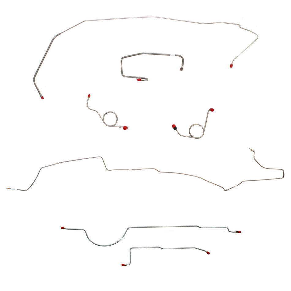 1972 MOPAR B-body w/ Power Drum; Complete Brake Line Kit; Steel - SSTubes