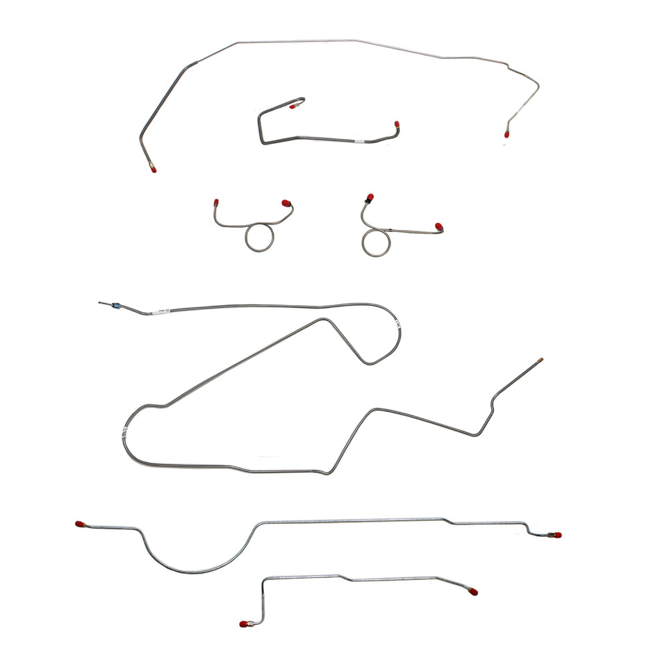 86-89 Camaro, 2.5L/4 cyl (1986) or 2.8L/6 cyl, J65 Rear Disc; Complete Brake Line Kit; Stainless - SSTubes