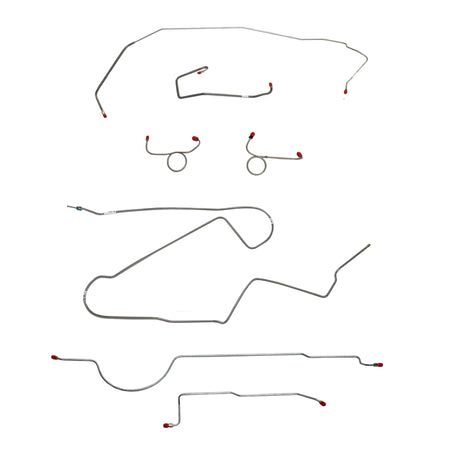 86-89 Camaro, 2.5L/4 cyl (1986) or 2.8L/6 cyl, J65 Rear Disc; Complete Brake Line Kit; Stainless - SSTubes