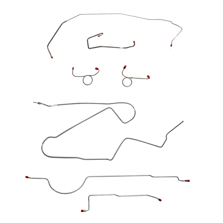 86-89 Camaro, 2.5L/4 cyl (1986) or 2.8L/6 cyl, J65 Rear Disc; Complete Brake Line Kit; Stainless - SSTubes