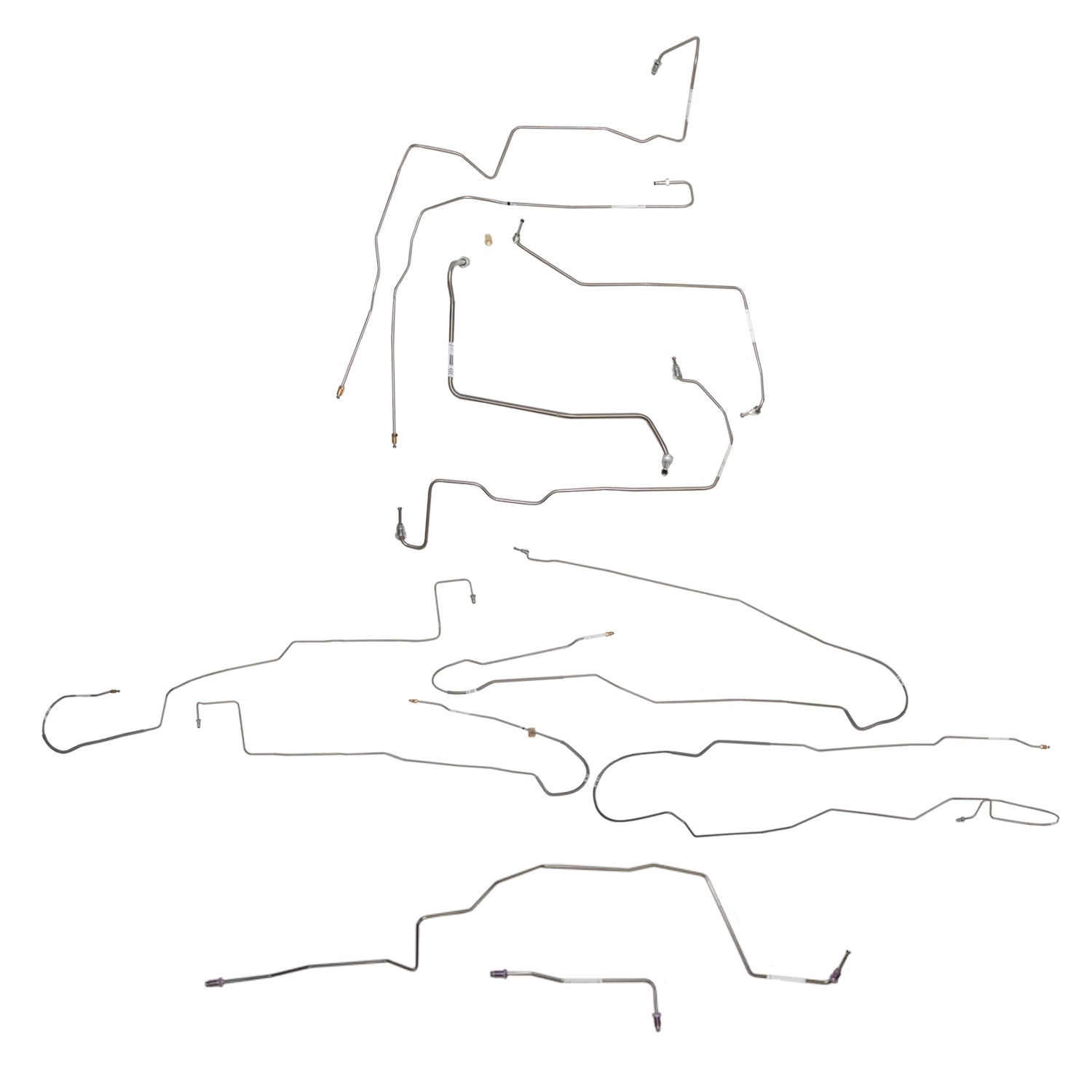 CBK0694OM - 2015-17 Ford F-150, w/ Ext Cab and Long Bed; Complete Brake Line Kit; Steel - SSTubes