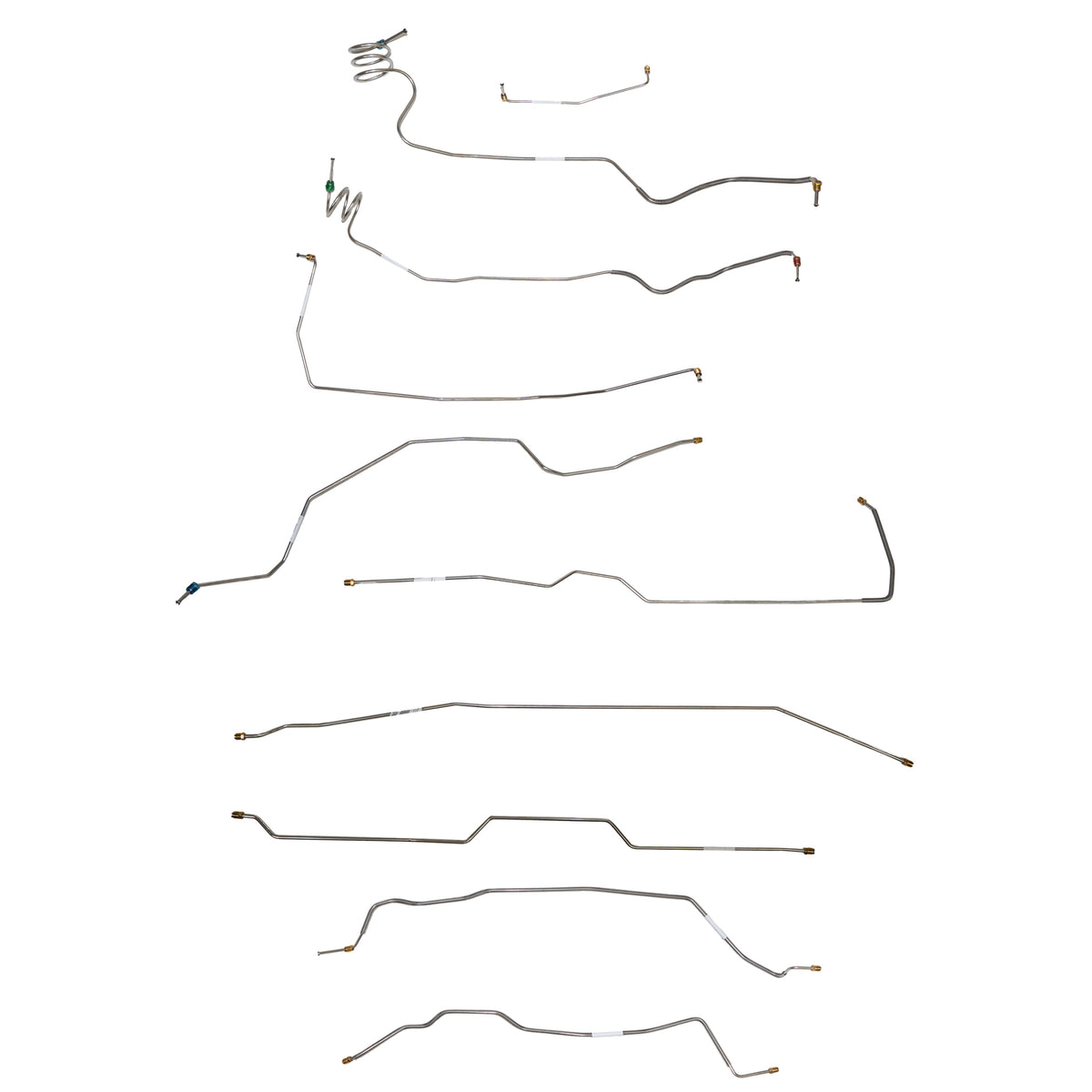 1973-79 Chevy C-10 w/ Single Cab and Short Bed; Complete Brake Line Kit; Stainless - SSTubes