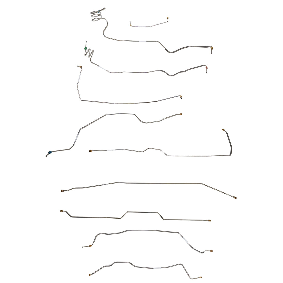 1973-79 Chevy C-10 w/ Single Cab and Short Bed; Complete Brake Line Kit; Steel - SSTubes