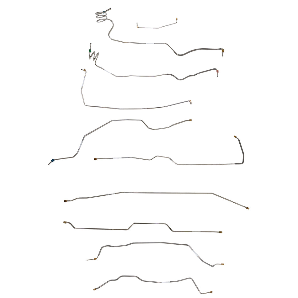 1973-79 Chevy C-10 w/ Single Cab and Short Bed; Complete Brake Line Kit; Steel - SSTubes