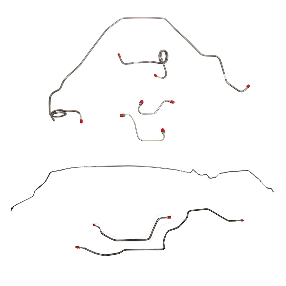 1977 Pontiac Firebird w/ Disc Brake, Standard Rear Suspension; Complete Brake Line Kit; Steel - SSTubes