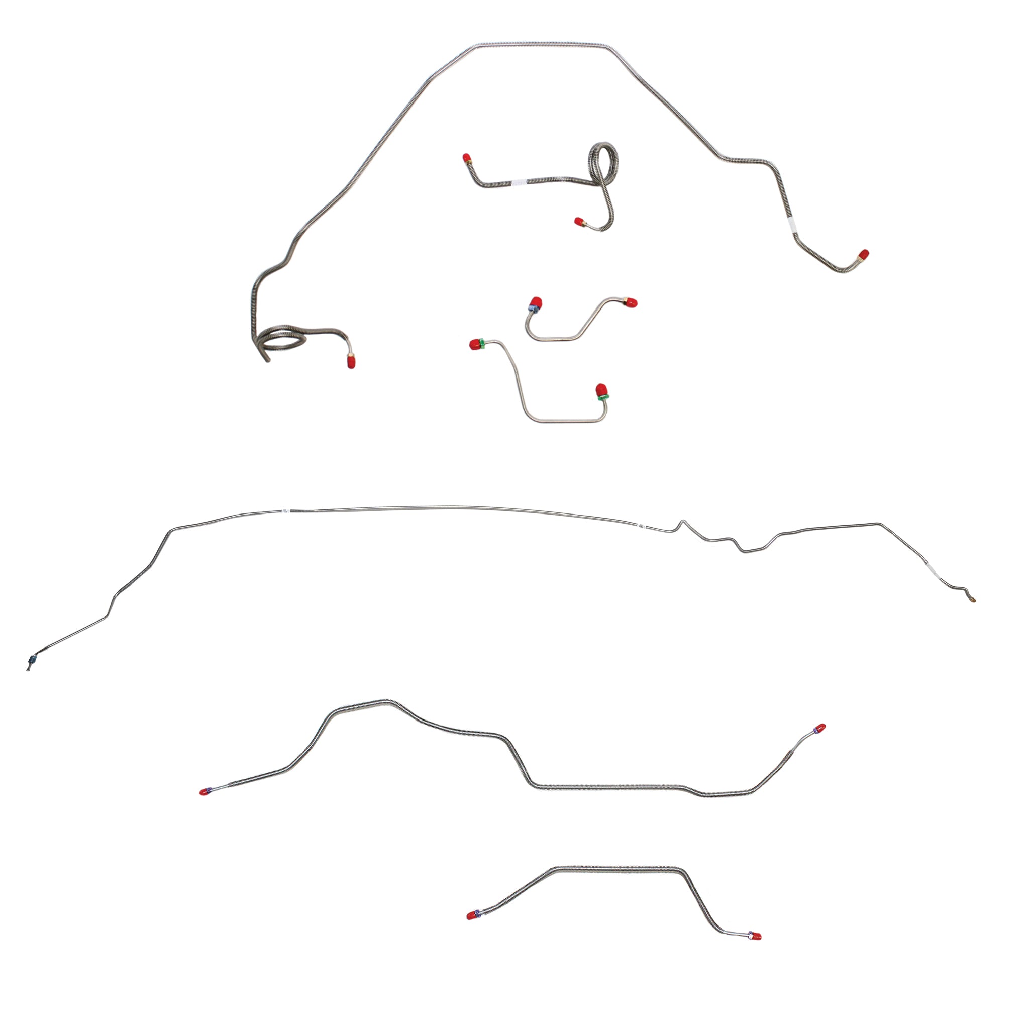 1976 Pontiac Trans AM w/ Power Disc Brake, Standard Rear Suspension; Complete Brake Line Kit; Stainless - SSTubes