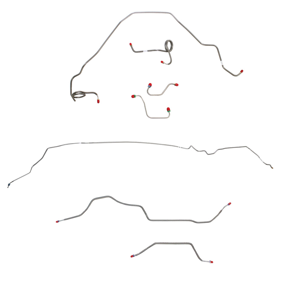 1976 Pontiac Trans AM w/ Power Disc Brake, Standard Rear Suspension; Complete Brake Line Kit; Stainless - SSTubes