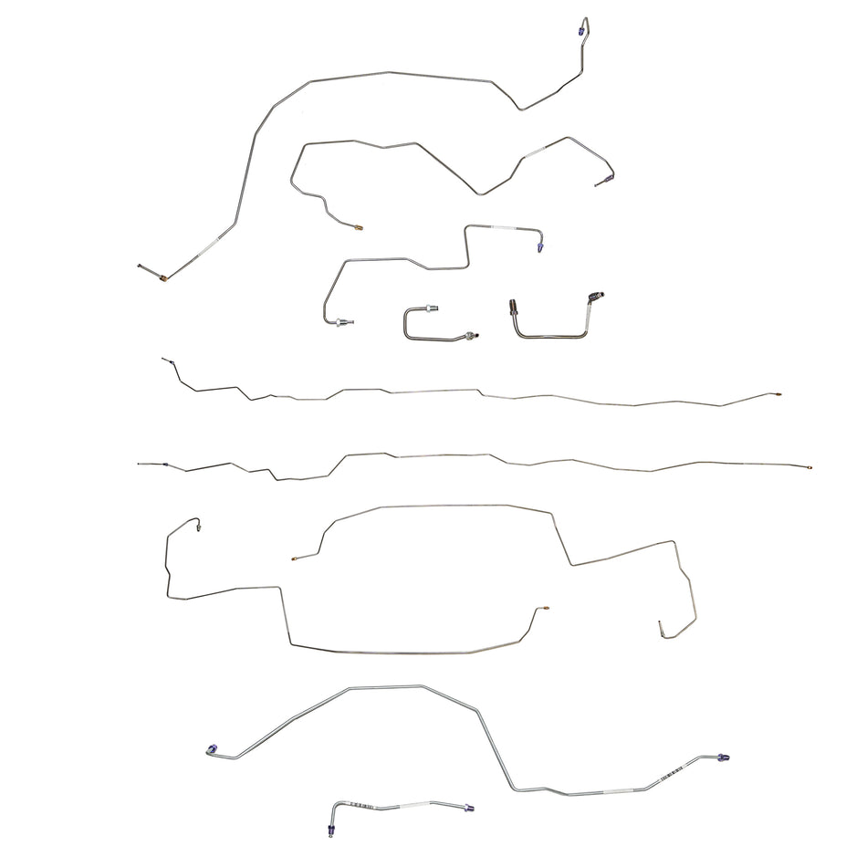 2011-15 Ford F-350, w/ Crew Cab and Short Bed, Traction Control; Complete Brake Line Kit; Stainless