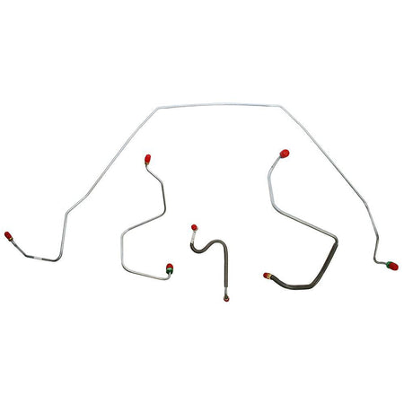 CKT6701OM- 67 Chevy Malibu, Chevelle, El Camino, (Except Super Sport) Standard Drum Brakes, Front 4pc Line Set; Steel - SSTubes