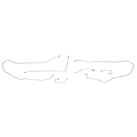 DIN0503SS- 05-06 Ford Escape 2wd AWABS Disc/Drum Intermediate Brake Lines, Complete Set; Stainless - SSTubes
