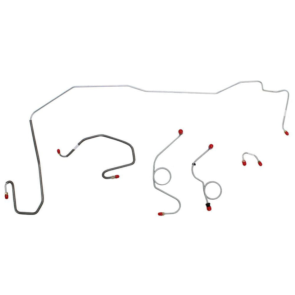 EKT7004OM- 70-71 Mopar E-Body, Power Disc; w/o Hemi; Right Front Routes Under Frame; 5pc Front Brake Line Kit; Steel - SSTubes