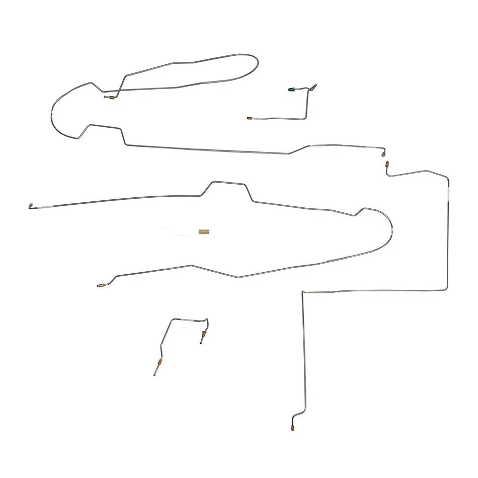 99-03 Windstar Rear Drum Brakes Intermediate Brake Line Kit, Stainless - SSTubes