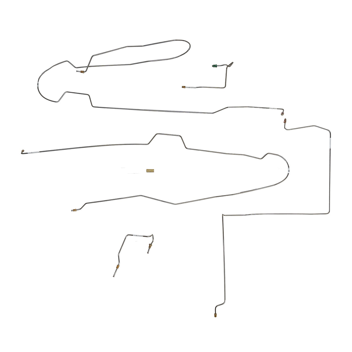 99-03 Windstar Rear Drum Brakes Intermediate Brake Line Kit, Steel - SSTubes