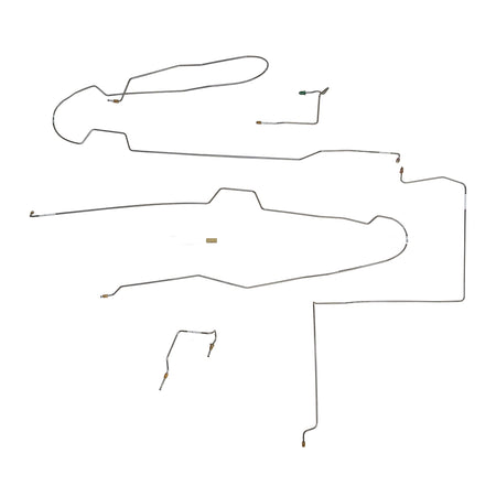 99-03 Windstar Rear Drum Brakes Intermediate Brake Line Kit, Steel - SSTubes