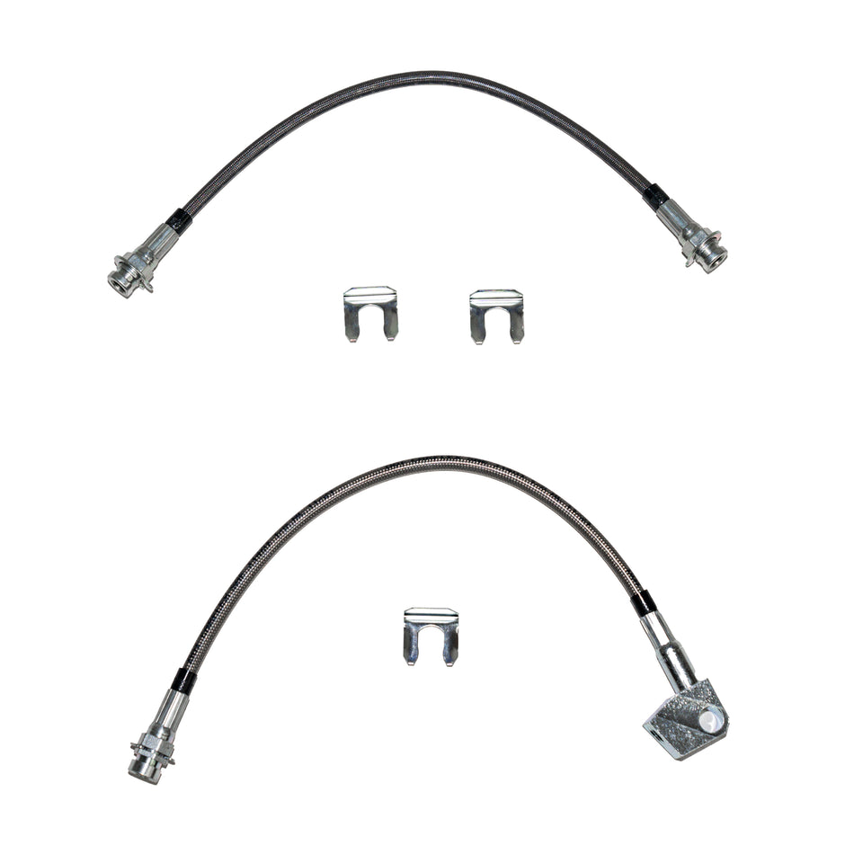 72 Mopar A-Body, w/ Front Disc Brake Hose Kit; Braided Stainless - SSTubes